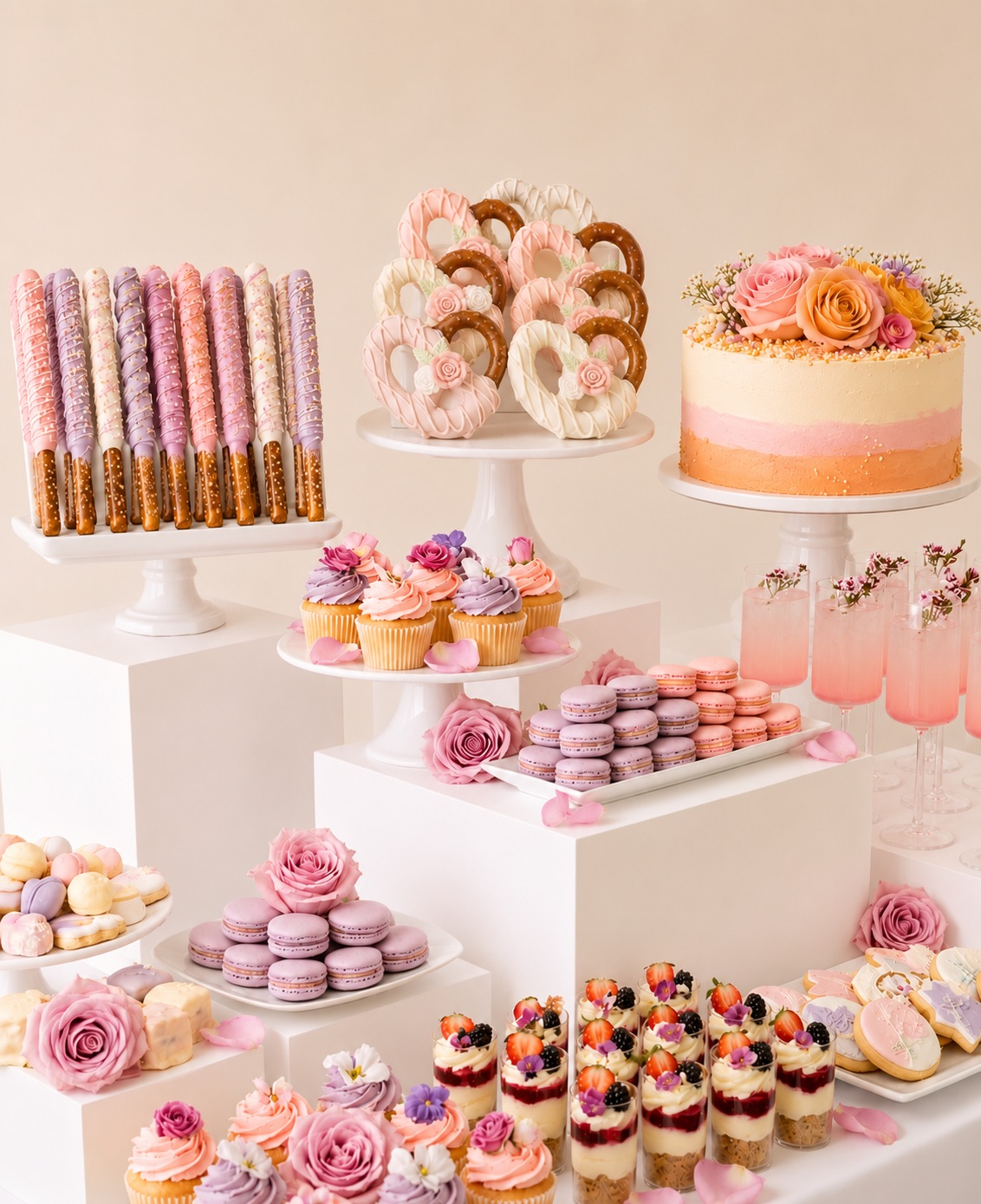 Elegant Fancy Treats dessert table